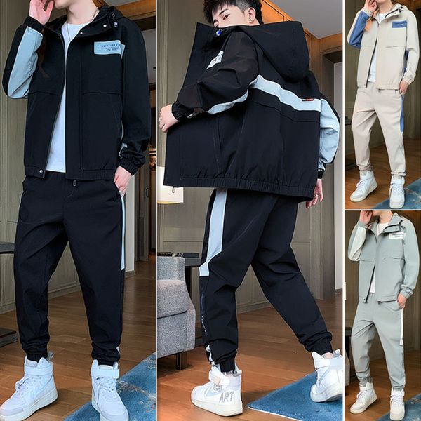 men's coat spring and autumn winter korean large size suit two-piece tide brand tooling et leisure sports men's wear, Black
men's coat spring and autumn winter korean large size suit two-piece tide brand tooling et leisure sports men's wear, Black