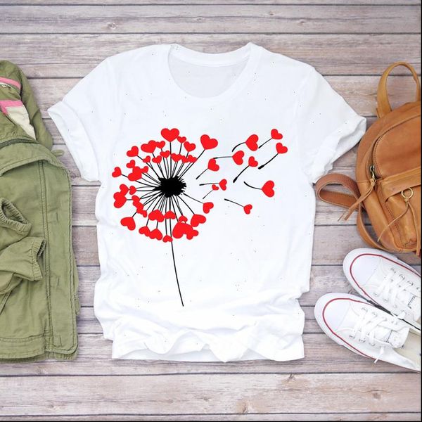 women love dandelion fashion aesthetic kawaii 90s print lady t shirts womens graphic t shirt ladies female tee t shirt, White
women love dandelion fashion aesthetic kawaii 90s print lady t shirts womens graphic t shirt ladies female tee t shirt, White