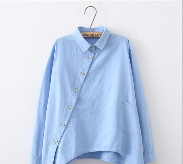 women's blouses & shirts 2021 women cotton linen solid blouse loose oblique placket long sleeve lapel blusas female simple, White
women's blouses & shirts 2021 women cotton linen solid blouse loose oblique placket long sleeve lapel blusas female simple, White