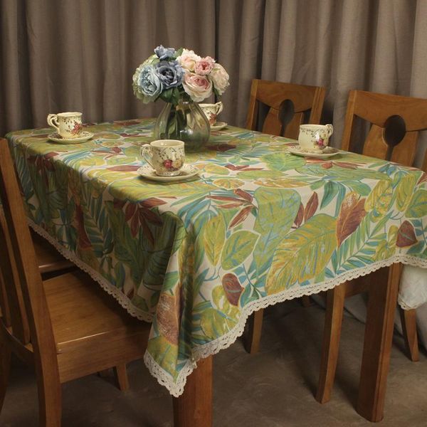 curcya green japanese banana leaves printed modern tablecloth polyester cotton blend decorative table cloth cover lace edge
curcya green japanese banana leaves printed modern tablecloth polyester cotton blend decorative table cloth cover lace edge