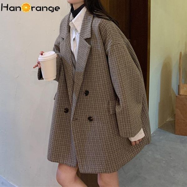 plaid woolen suit coat women autumn winter 2021 thickened korean retro fashion loose blazer female, Black
plaid woolen suit coat women autumn winter 2021 thickened korean retro fashion loose blazer female, Black