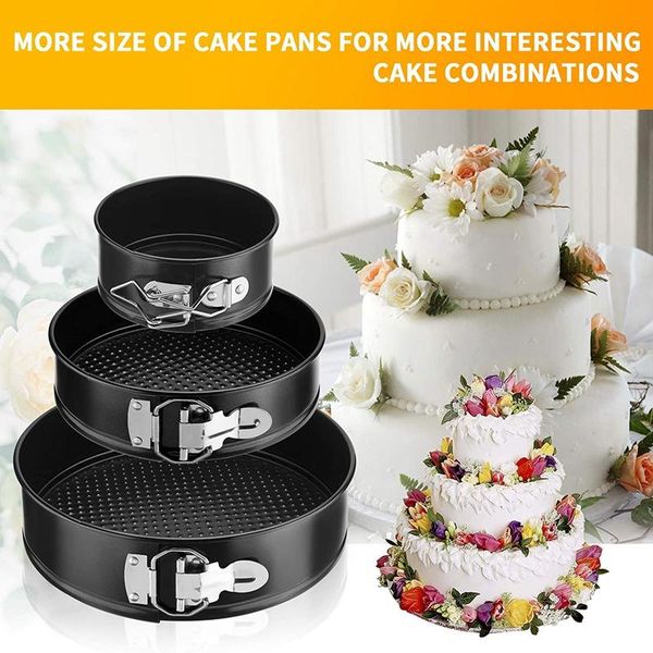 pack 4inch/7inch/9inch non-stick springform cake pans with removable bottom, leakproof cheesecakes baking set & pastry tools
pack 4inch/7inch/9inch non-stick springform cake pans with removable bottom, leakproof cheesecakes baking set & pastry tools