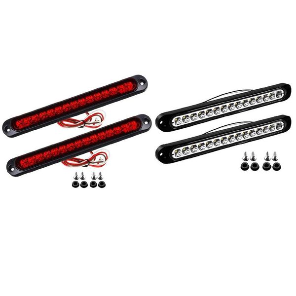 emergency lights 4pcs 10inch 15 led trailer light sturn tail third brake bar strip for boats trucks, 2 pcs red & 2pcs white
emergency lights 4pcs 10inch 15 led trailer light sturn tail third brake bar strip for boats trucks, 2 pcs red & 2pcs white
