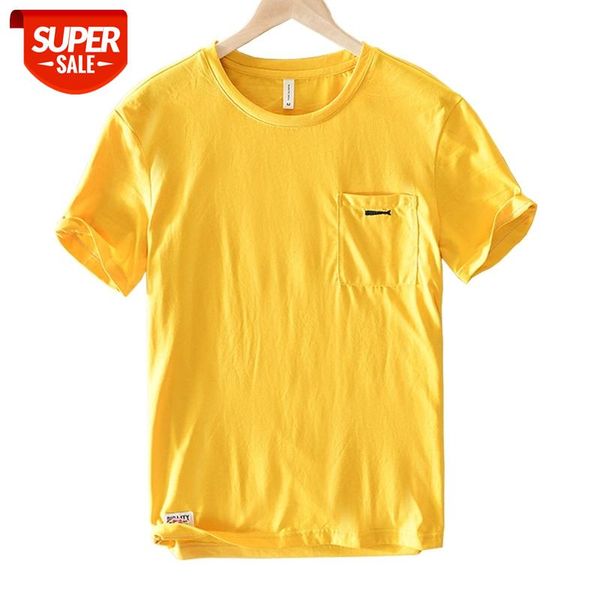 o-neck short sleeve t-shirts for men loose casual yellow & tees chest patch pocket 100%pure cotton men's fashion clothing #9p3q, White;black
o-neck short sleeve t-shirts for men loose casual yellow & tees chest patch pocket 100%pure cotton men's fashion clothing #9p3q, White;black
