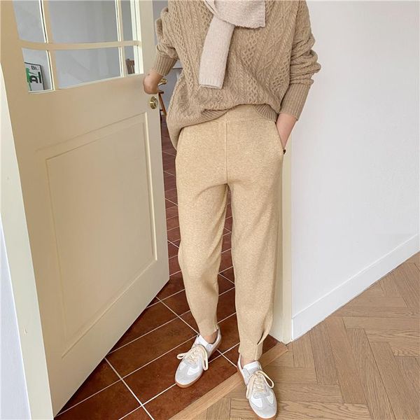 women's pants & capris hzirip vintage elastic high waist harem knitted women autumn winter solid casual warm loose radish trousers, Black;white
women's pants & capris hzirip vintage elastic high waist harem knitted women autumn winter solid casual warm loose radish trousers, Black;white