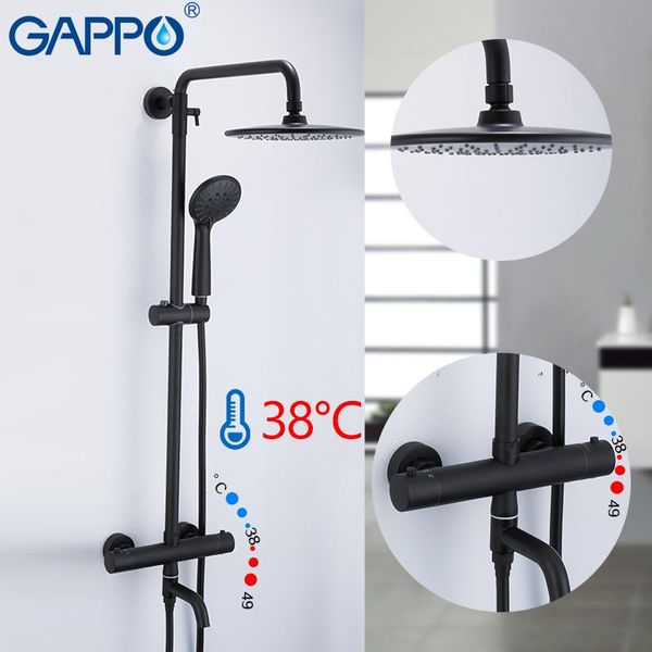 gappo shower system black bathroom shower set bath mixers waterfall thermostatic mixer tap wall mounted bathtub faucet
gappo shower system black bathroom shower set bath mixers waterfall thermostatic mixer tap wall mounted bathtub faucet