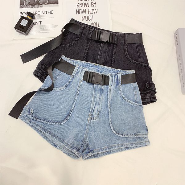 2021 new women high waist wide leg black blue denim casual female big pocket belt loose fit jeans shorts acs1, White;black
2021 new women high waist wide leg black blue denim casual female big pocket belt loose fit jeans shorts acs1, White;black