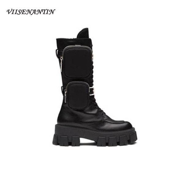 boots tooling high-women's thick-soled casual straps trendy zipper bag back short knight, Black
boots tooling high-women's thick-soled casual straps trendy zipper bag back short knight, Black