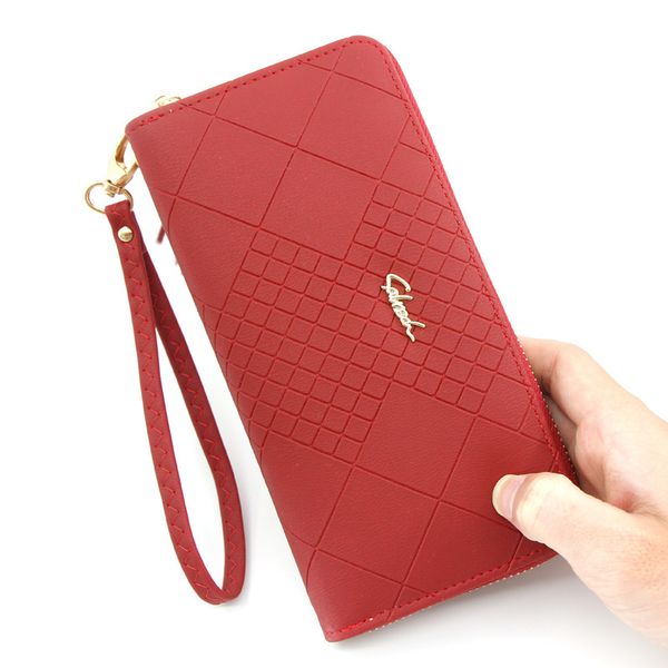 2019 new hand zipper women's change card fashion wallet large note slot mobile phone bag, Red;black
2019 new hand zipper women's change card fashion wallet large note slot mobile phone bag, Red;black