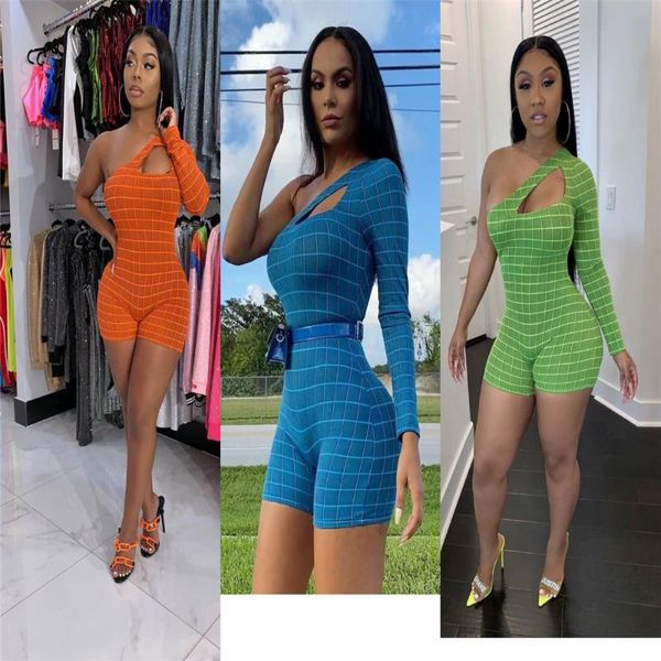 women's jumpsuits & rompers summer 2021 solid color dew, one shoulder, long sleeve shorts, check and bottom wrap, party date sports jum, Black;white
women's jumpsuits & rompers summer 2021 solid color dew, one shoulder, long sleeve shorts, check and bottom wrap, party date sports jum, Black;white