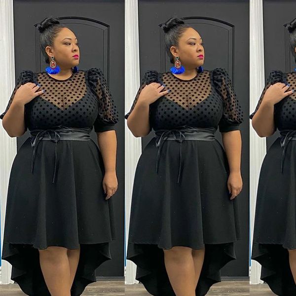 6xl plus size black dress for women puff sleeve asymmetrical female vintage polka dot dress with sashes party dress d30, Black;gray
6xl plus size black dress for women puff sleeve asymmetrical female vintage polka dot dress with sashes party dress d30, Black;gray