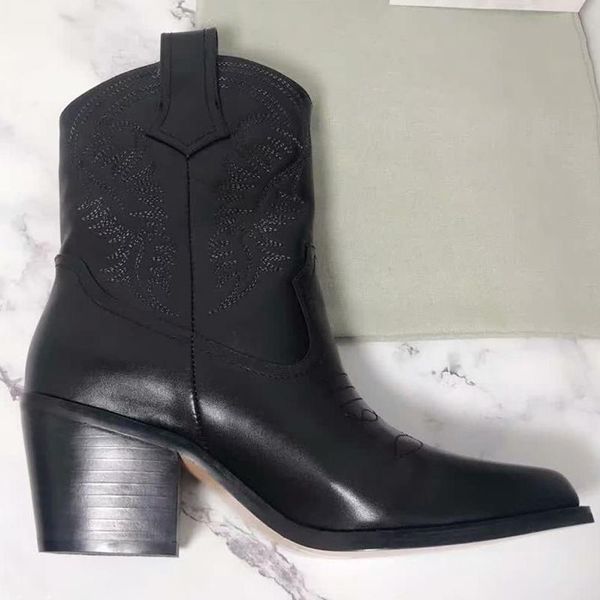 boots prowow genuine leather embroidery cowboy slip on platform winter warm high heels zapatos mujer, Black
boots prowow genuine leather embroidery cowboy slip on platform winter warm high heels zapatos mujer, Black