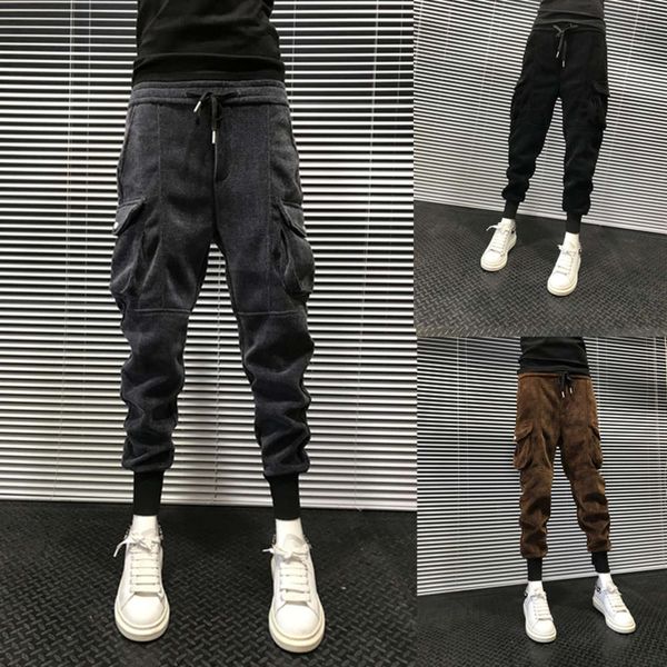winter thickened tooling casual pants men's trendy slim legged casual pants versatile corduroy legged pants, Blue
winter thickened tooling casual pants men's trendy slim legged casual pants versatile corduroy legged pants, Blue