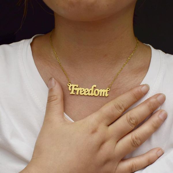 pendant necklaces european and american om necklace simple creative letter lucky couple gift, Silver
pendant necklaces european and american om necklace simple creative letter lucky couple gift, Silver