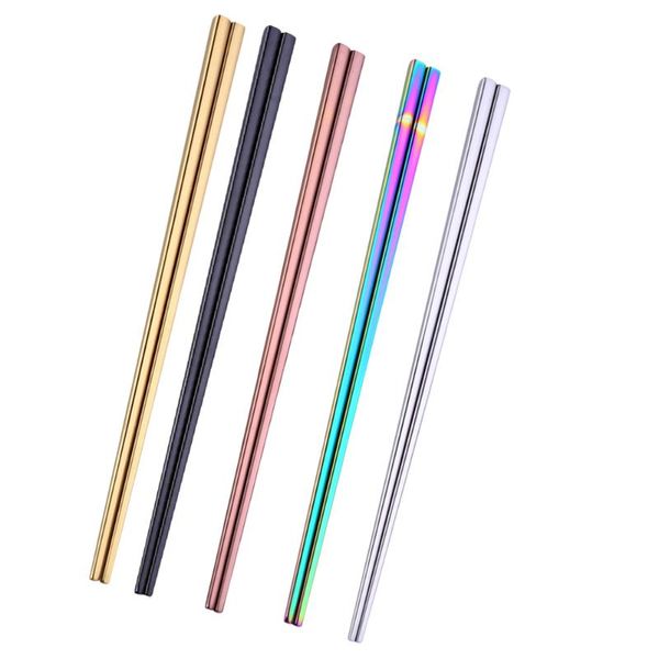 chopsticks 5 pairs 21cm square 304 stainless steel sushi hashi reusable nonslip chopstick (colorful plated + black rose
chopsticks 5 pairs 21cm square 304 stainless steel sushi hashi reusable nonslip chopstick (colorful plated + black rose