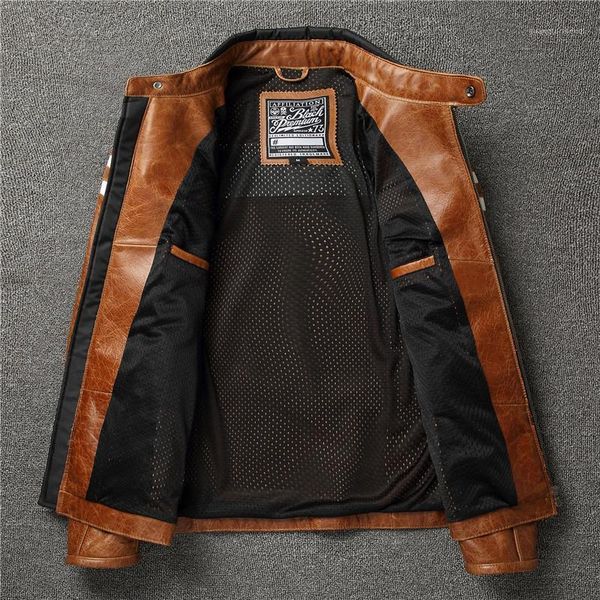 men's leather & faux brown 2021 men slim fit motorcycle jacket stand collar large size xxxl genuine cowhide spring biker's coat, Black
men's leather & faux brown 2021 men slim fit motorcycle jacket stand collar large size xxxl genuine cowhide spring biker's coat, Black