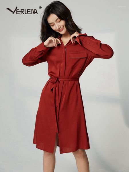 casual dresses verlena point turn down collar long sleeve 24mm 100% silk summer dress women belt solid red knee length office shirt 2021, Black;gray
casual dresses verlena point turn down collar long sleeve 24mm 100% silk summer dress women belt solid red knee length office shirt 2021, Black;gray