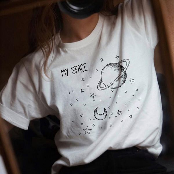 my space planet print women t shirts short sleeve o neck loose fashion tee clothes camisetas mujer, White
my space planet print women t shirts short sleeve o neck loose fashion tee clothes camisetas mujer, White