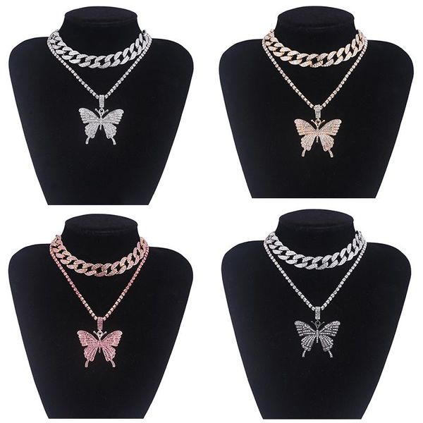 pendant necklaces big butterfly necklace set iced out rhinestone hip hop for women bling cuban link chain choker jewelry, Silver
pendant necklaces big butterfly necklace set iced out rhinestone hip hop for women bling cuban link chain choker jewelry, Silver