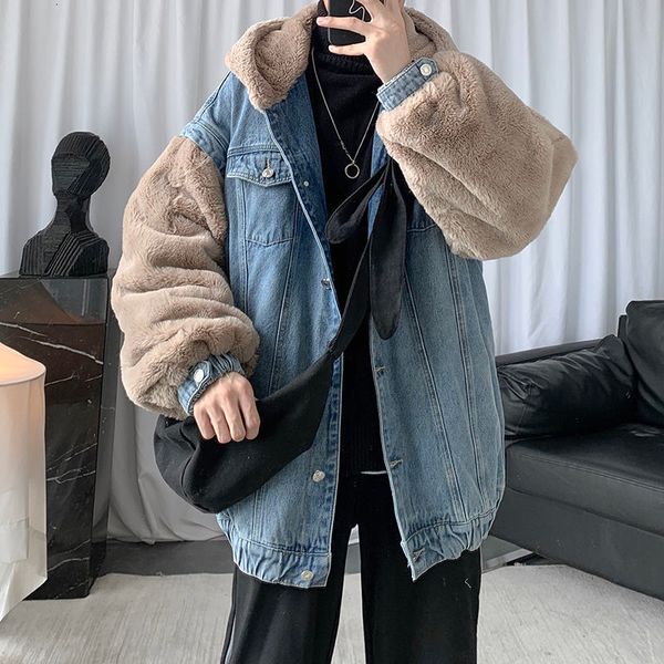 2021 winter plus veet thick denim jacket men's warm fashion retro hooded men streetwear short coat mens clothes 8euh, Black
2021 winter plus veet thick denim jacket men's warm fashion retro hooded men streetwear short coat mens clothes 8euh, Black