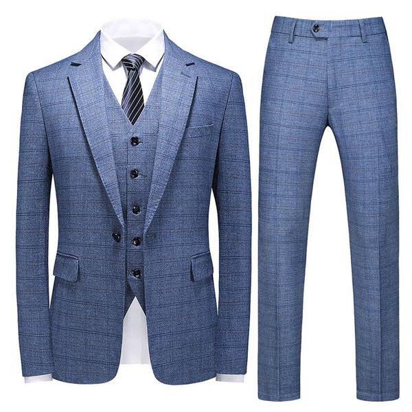 men's suits & blazers plyesxale blue plaid tuxedo groom for men wedding costume 3 pieces homme men's formal casual suit stage prom, White;black
men's suits & blazers plyesxale blue plaid tuxedo groom for men wedding costume 3 pieces homme men's formal casual suit stage prom, White;black