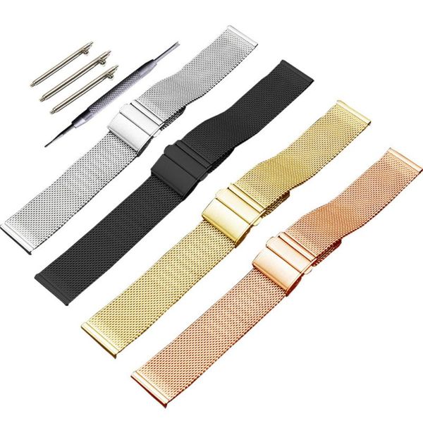 watch bands 16 18 20 22 24 26mm universal quick release mesh stainless steel watchband folding buckle band strap wrist belt bracelet, Black;brown
watch bands 16 18 20 22 24 26mm universal quick release mesh stainless steel watchband folding buckle band strap wrist belt bracelet, Black;brown