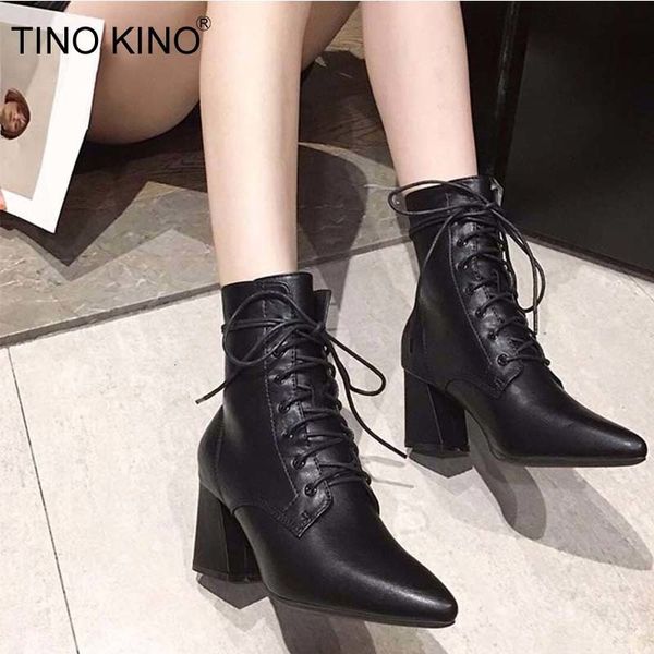 2021 ankle boots ladies high heels autumn shoes fashion women lace up pointed toe pumps pu leather comfort new woman footwear uhdm wd6i, Black
2021 ankle boots ladies high heels autumn shoes fashion women lace up pointed toe pumps pu leather comfort new woman footwear uhdm wd6i, Black