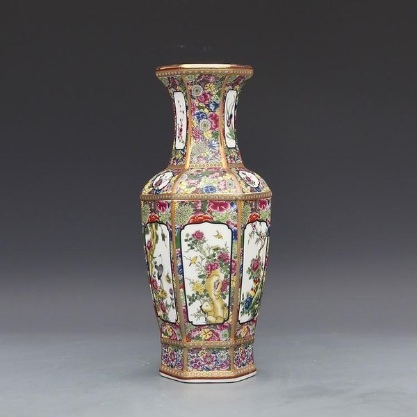 vases antique enamel vase porcelain hexagonal collection of ancient made in qianlong dynasty
vases antique enamel vase porcelain hexagonal collection of ancient made in qianlong dynasty