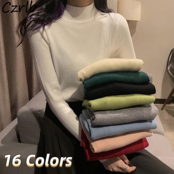 women's sweaters pullovers women sweater autumn winter half high collar knitted long sleeve slim harajuku simple solid elegant fashion, White;black
women's sweaters pullovers women sweater autumn winter half high collar knitted long sleeve slim harajuku simple solid elegant fashion, White;black