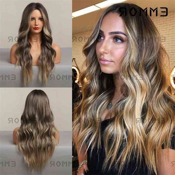 middle part big women's wave long curly highlights brown high temperature hair without trace natural full head, Black
middle part big women's wave long curly highlights brown high temperature hair without trace natural full head, Black