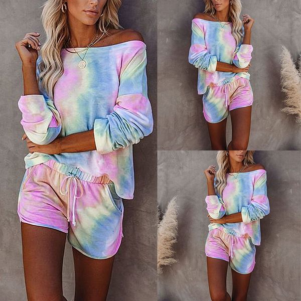 autumn and winter european and american women's tie dye printing long sleeve leisure home suit, White
autumn and winter european and american women's tie dye printing long sleeve leisure home suit, White
