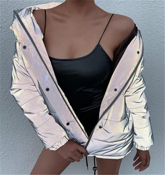womens designer coat reflective women cotton padded clothes warm solid color jacket fashion casual female clothing, Black;brown
womens designer coat reflective women cotton padded clothes warm solid color jacket fashion casual female clothing, Black;brown