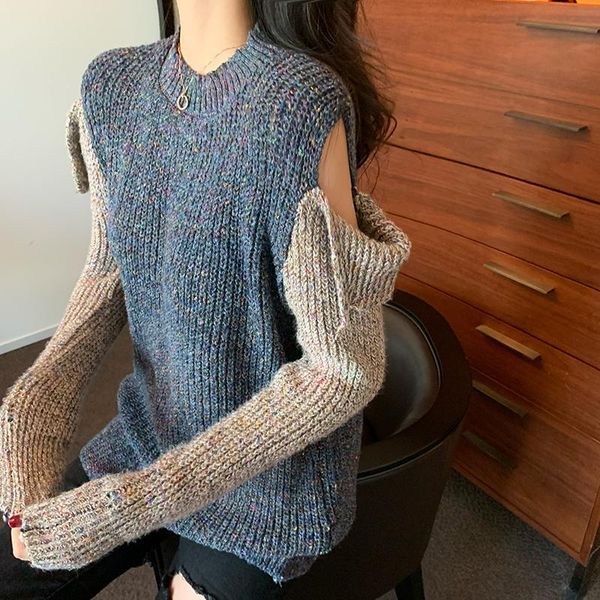 women's sweaters off shoulder patchwork o-neck long sleeve pullover and sweater fashion brand clothing casual style autumn, White;black
women's sweaters off shoulder patchwork o-neck long sleeve pullover and sweater fashion brand clothing casual style autumn, White;black