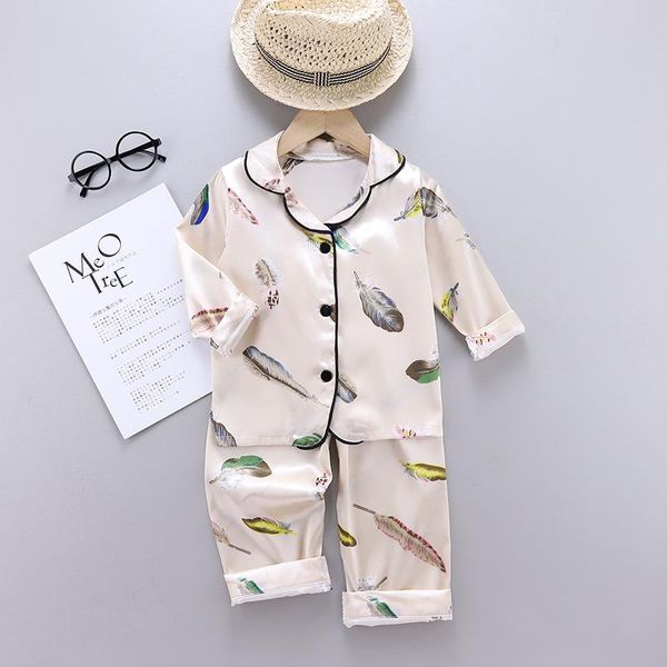 baby pajamas spring/autumn feather print ice silk long-sleeve pajamas set baby boy home wear girl suit clothes, White
baby pajamas spring/autumn feather print ice silk long-sleeve pajamas set baby boy home wear girl suit clothes, White