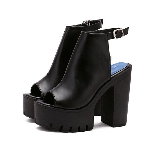 boots summer women's fish mouth sandals thick heel high waterproof platform shoes open nightclub 126-5, Black
boots summer women's fish mouth sandals thick heel high waterproof platform shoes open nightclub 126-5, Black