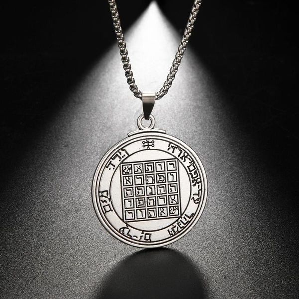 pendant necklaces jewish round necklace vintage hebrew spells circle amulet talisman religious jewelry two-sided rope chain, Silver
pendant necklaces jewish round necklace vintage hebrew spells circle amulet talisman religious jewelry two-sided rope chain, Silver