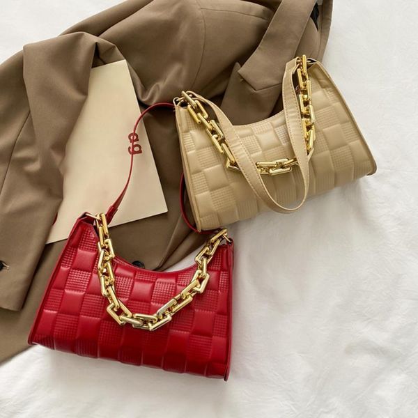 evening bags 2021 trend women handbags pu leather checkered pattern shoulder underarm hobos bag casual ladies thick chain purse
evening bags 2021 trend women handbags pu leather checkered pattern shoulder underarm hobos bag casual ladies thick chain purse