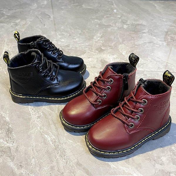 girls' english style 2021pu leather boots children' single boot antiskid boys' plush army boots for kids 10 to 12 year old, Black;grey
girls' english style 2021pu leather boots children' single boot antiskid boys' plush army boots for kids 10 to 12 year old, Black;grey