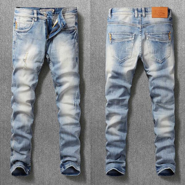 men's jeans korean style fashion retro light blue embroidery designer ripped streetwear hip hop slim pants 2ui8
men's jeans korean style fashion retro light blue embroidery designer ripped streetwear hip hop slim pants 2ui8