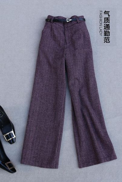 women's pants & capris women autumn winter high waist plaids wide leg elegant all-match full-length woolen trousers, Black;white
women's pants & capris women autumn winter high waist plaids wide leg elegant all-match full-length woolen trousers, Black;white