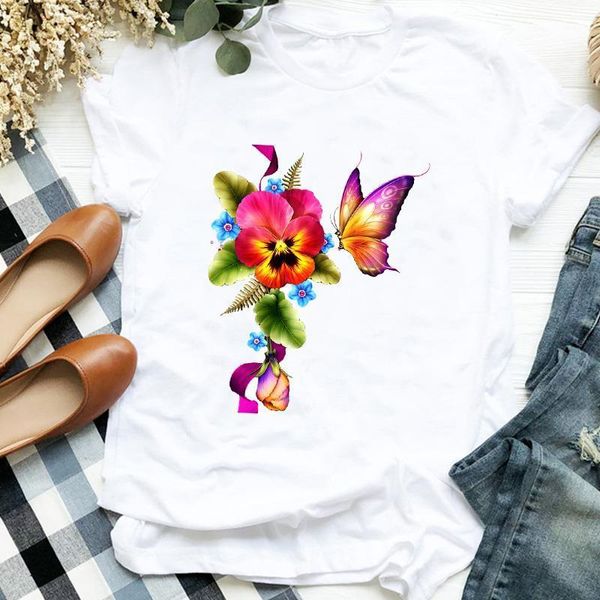 women lady cartoon flower floral butterfly 90s casaul printing t tee womens tshirt female shirt clothes graphic t-shirt, White
women lady cartoon flower floral butterfly 90s casaul printing t tee womens tshirt female shirt clothes graphic t-shirt, White