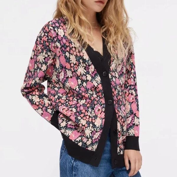 women's knits & tees 2021 autumn sweater jacquard cardigan casual loose female knitted v-neck jumper fall jacket coat, White
women's knits & tees 2021 autumn sweater jacquard cardigan casual loose female knitted v-neck jumper fall jacket coat, White