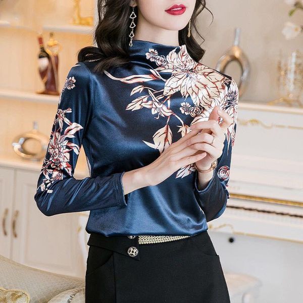 white high-end long sleeve t-shirt women elegant print half turtleneck velvet bottoming 2021 spring fall fashion graphic tee
white high-end long sleeve t-shirt women elegant print half turtleneck velvet bottoming 2021 spring fall fashion graphic tee