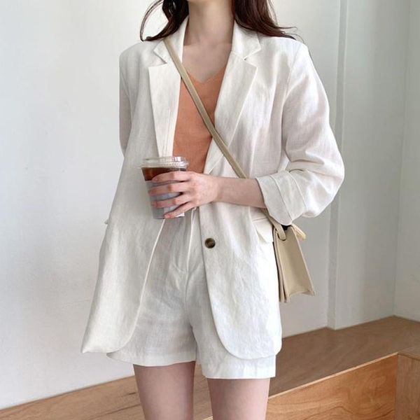 women's tracksuits notched collar spring blazer + shorts set office lady cotton linen two piece korean outfits casual elegant tracksuit, Gray
women's tracksuits notched collar spring blazer + shorts set office lady cotton linen two piece korean outfits casual elegant tracksuit, Gray