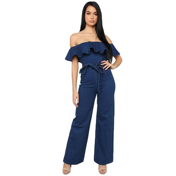 women's jumpsuits & rompers women jumpsuit ruffles off shoulder denim fashion 2021 spring summer wide leg long pants playsuit overalls, Black;white
women's jumpsuits & rompers women jumpsuit ruffles off shoulder denim fashion 2021 spring summer wide leg long pants playsuit overalls, Black;white