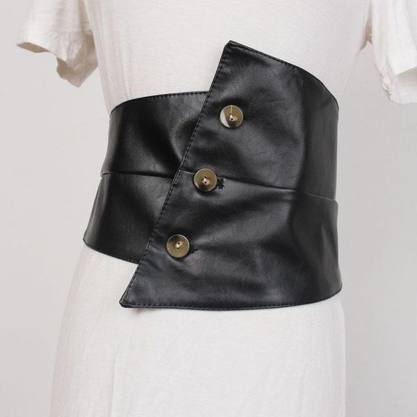 belts european irregular double-faced pu waistband wide elastic waist belt office ladies leather corset dress shirt cinch strap, Black;brown
belts european irregular double-faced pu waistband wide elastic waist belt office ladies leather corset dress shirt cinch strap, Black;brown