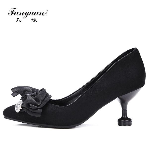 dress shoes fanyuan female pumps spring bow 6cm high heel glass shape heels shallow party slip-on lady classic, Black
dress shoes fanyuan female pumps spring bow 6cm high heel glass shape heels shallow party slip-on lady classic, Black