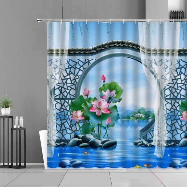 chinese style shower curtains lotus zen stone fish flowers bird scenery ink painting art bathroom curtain retro home decor cloth
chinese style shower curtains lotus zen stone fish flowers bird scenery ink painting art bathroom curtain retro home decor cloth