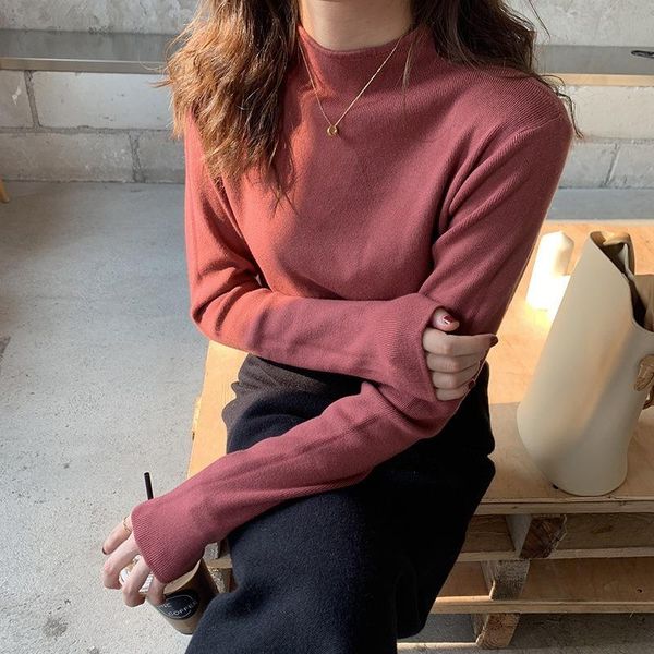 women's sweaters multicolor basic half high neck bottoming knit sweater women autumn winter korean version was thinner inside sa190, White;black
women's sweaters multicolor basic half high neck bottoming knit sweater women autumn winter korean version was thinner inside sa190, White;black