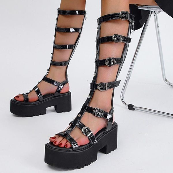 sandals termainoov women high heels buckle fashion platform zipper wedges thick heel gladiator summer boots boot, Black
sandals termainoov women high heels buckle fashion platform zipper wedges thick heel gladiator summer boots boot, Black